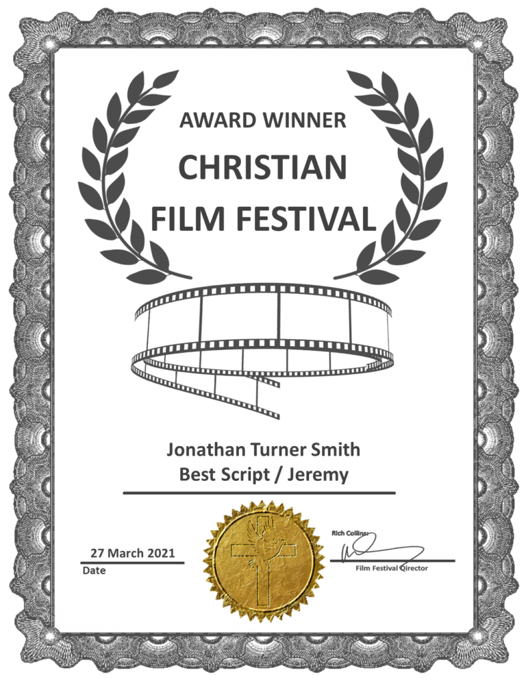 Jeremy Best Script Award CFF Mar 21 Jonathan Turner Smith
